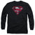 Superman - War Torn Shield Adult Long Sleeve Shirt