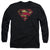 Superman - War Torn Logo Adult Long Sleeve Shirt