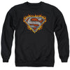 Superman - Iron Fire Shield Adult Crewneck Sweatshirt