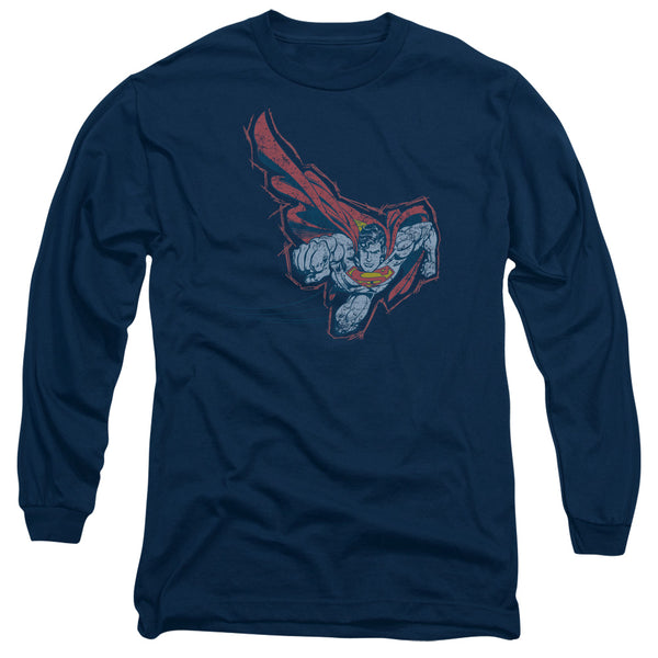Superman - Scribble & Soar Adult Long Sleeve Shirt
