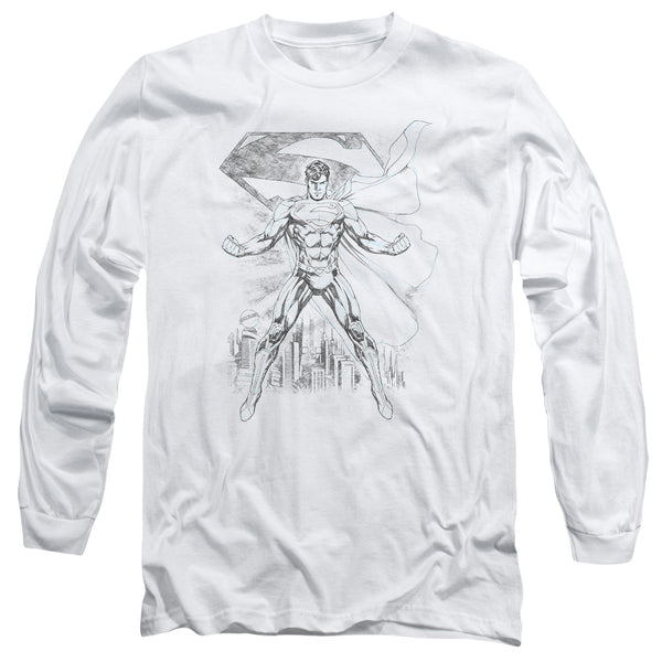 Superman - Super Sketch Adult Long Sleeve Shirt