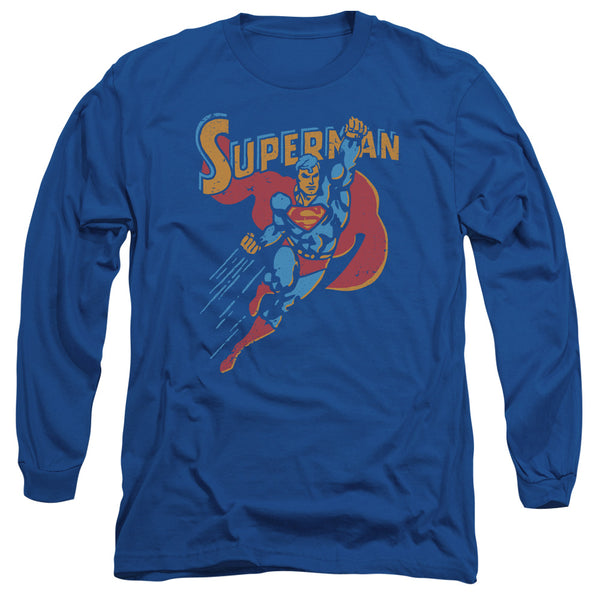 Superman - Life Like Action Adult Long Sleeve Shirt