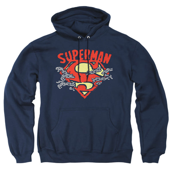 Superman - Chain Breaking Adult Pull Over Hoodie