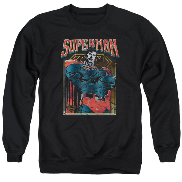 Superman - Head Bang Adult Crewneck Sweatshirt