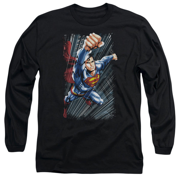 Superman - Faster Than Adult Long Sleeve Shirt