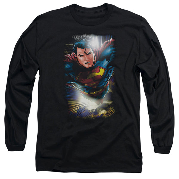 Superman - In The Sky Adult Long Sleeve Shirt