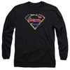 Superman - Hawaiian Shield Adult Long Sleeve Shirt