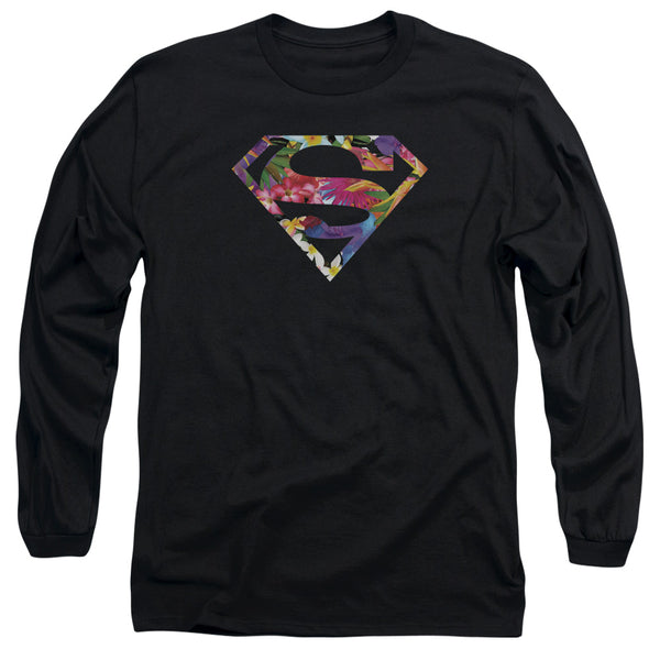 Superman - Hawaiian Shield Adult Long Sleeve Shirt