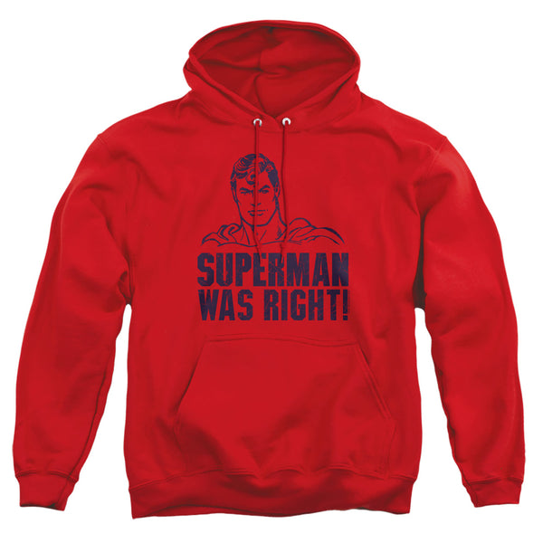 Superman - Was Right Adult Pull Over Hoodie