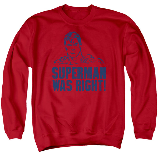 Superman - Was Right Adult Crewneck Sweatshirt