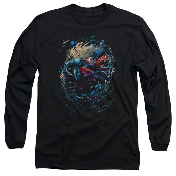 Superman - Breaking Space Adult Long Sleeve Shirt