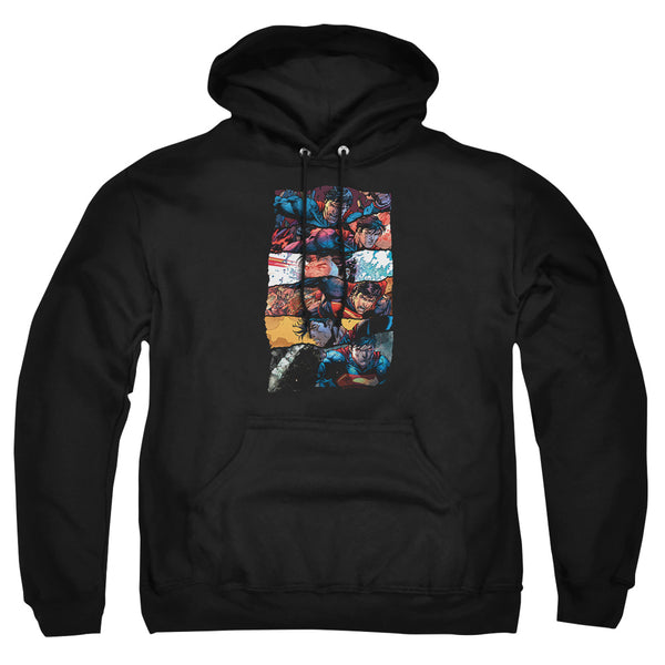 Superman - Torn Collage Adult Pull Over Hoodie