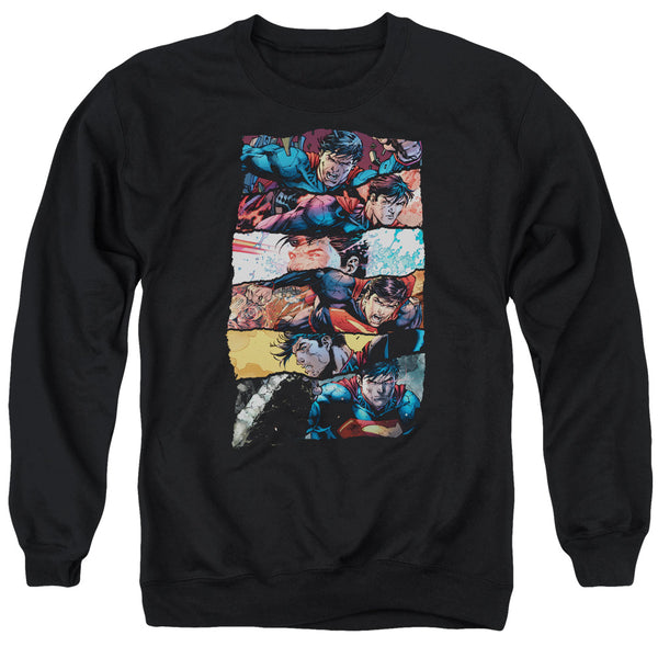 Superman - Torn Collage Adult Crewneck Sweatshirt