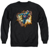 Superman - Blasting Through Adult Crewneck Sweatshirt