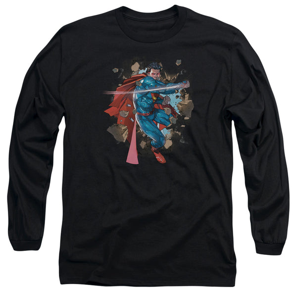 Superman - Rock Breaker Adult Long Sleeve Shirt
