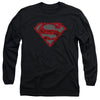 Superman - Elephant Rose Shield Adult Long Sleeve Shirt