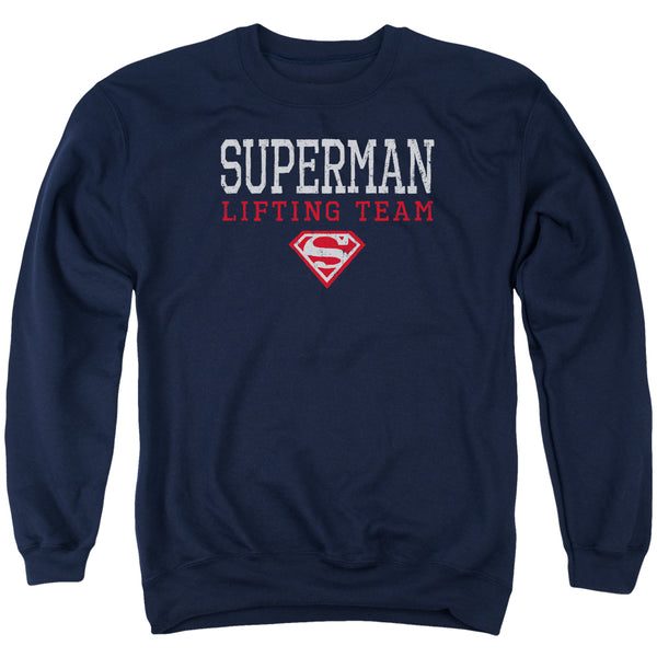 Superman - Lifting Team Adult Crewneck Sweatshirt