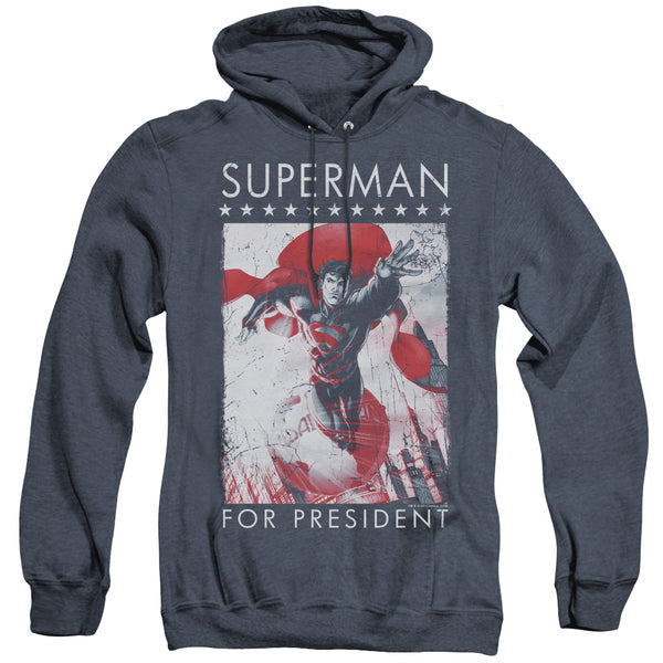 Superman - Superman For President Adult Heather Hoodie