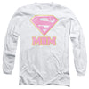 Superman - Super Mom Pink Adult Long Sleeve Shirt