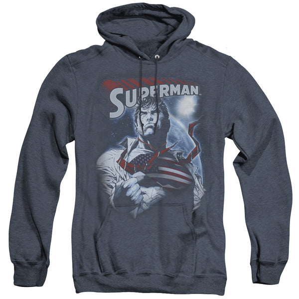 Superman - Honor And Protect Adult Heather Hoodie