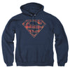 Superman - Rough Plaid Logo Adult Pull Over Hoodie