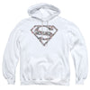 Superman - Rough Floral Logo Adult Pull Over Hoodie