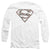 Superman - Rough Floral Logo Adult Long Sleeve Shirt