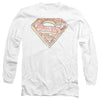 Superman - Rough Scribble Logo Adult Long Sleeve Shirt