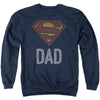Superman Logo - Superman Shield Dad Adult Crewneck Sweatshirt