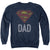 Superman Logo - Superman Shield Dad Adult Crewneck Sweatshirt