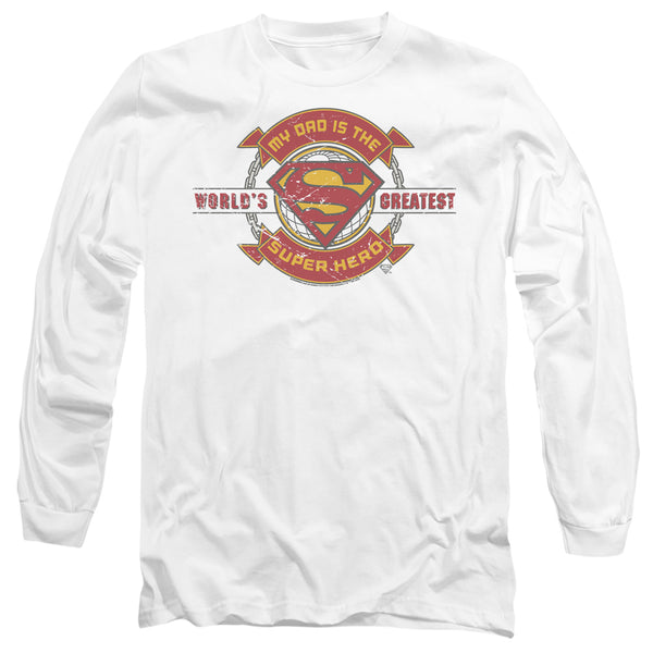 Superman - Worlds Greatest Hero Dad Adult Long Sleeve Shirt