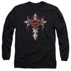 Superman - Gothic Steel Logo Adult Long Sleeve Shirt