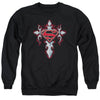 Superman - Gothic Steel Logo Adult Crewneck Sweatshirt