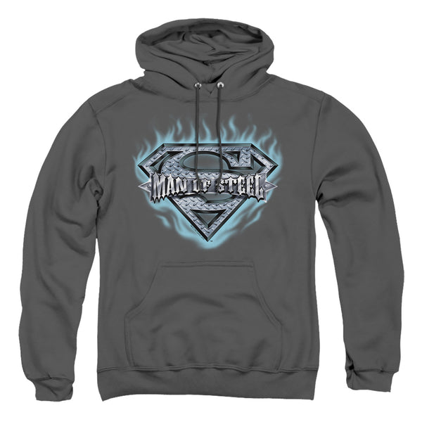 Superman - Man Of Steel Shield Adult Pull Over Hoodie