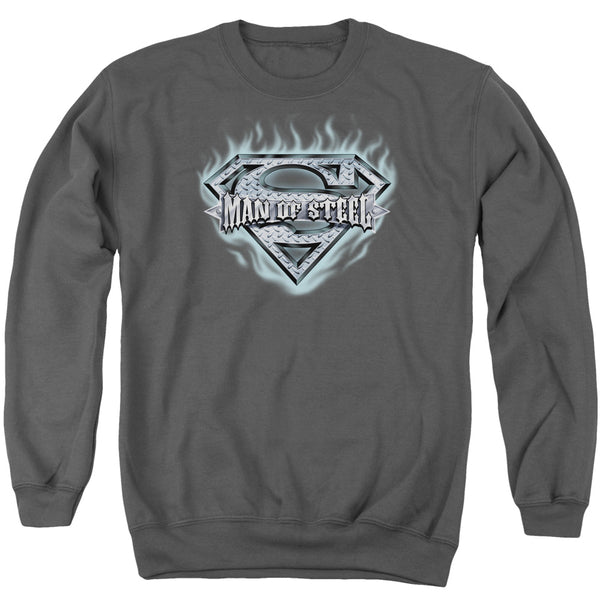 Superman - Man Of Steel Shield Adult Crewneck Sweatshirt