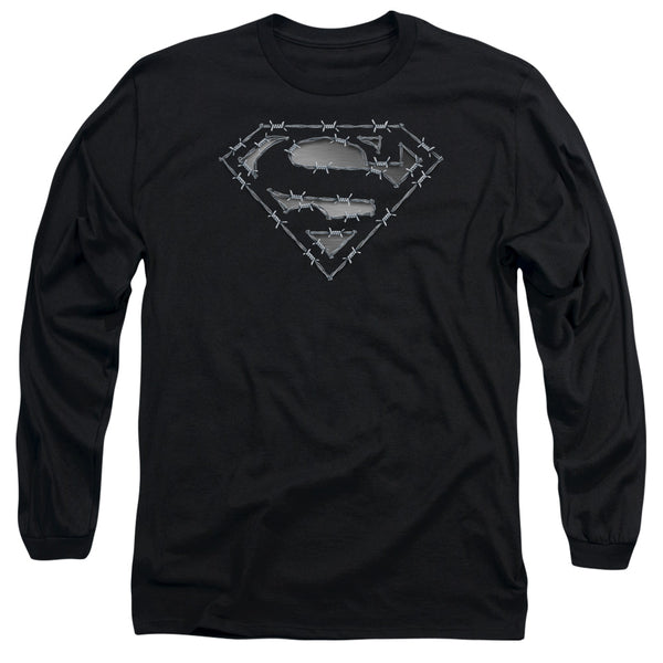 Superman - Barbed Wire Adult Long Sleeve Shirt