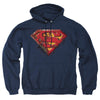 Superman - Rusted Shield Adult Pull Over Hoodie