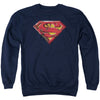 Superman - Rusted Shield Adult Crewneck Sweatshirt