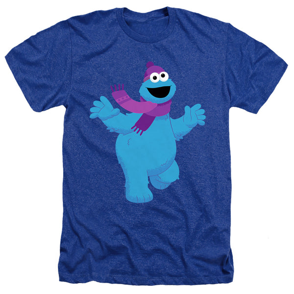 Sesame Street - Furry Friends Forever! Cookie Monster Adult Regular Fit Heather Short Sleeve