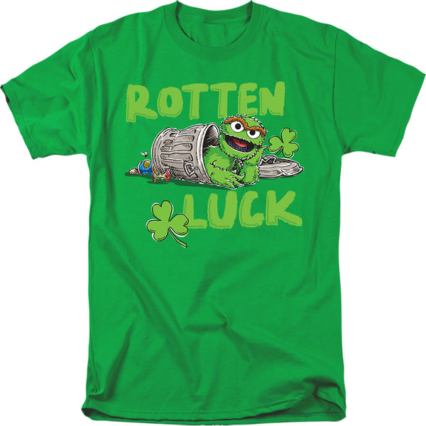Sesame Street - Oscar The Grouch Rotten Luck Adult Regular Fit Short Sleeve