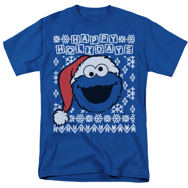Sesame Street - Cookie Monster Ugly Christmas Adult Regular Fit Short Sleeve