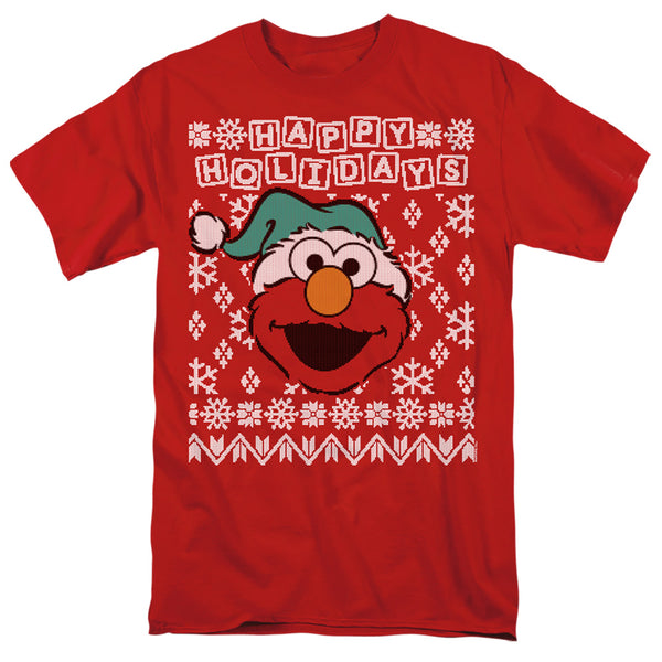 Sesame Street - Elmo Ugly Christmas Adult Regular Fit Short Sleeve