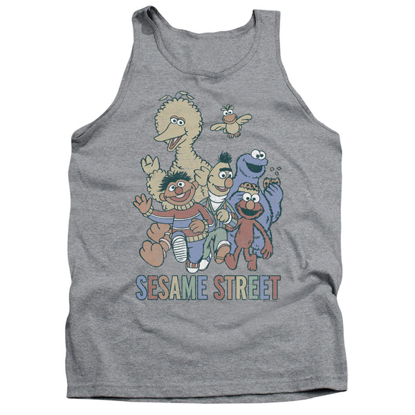 Sesame Street - Colorful Group Adult Tank Top