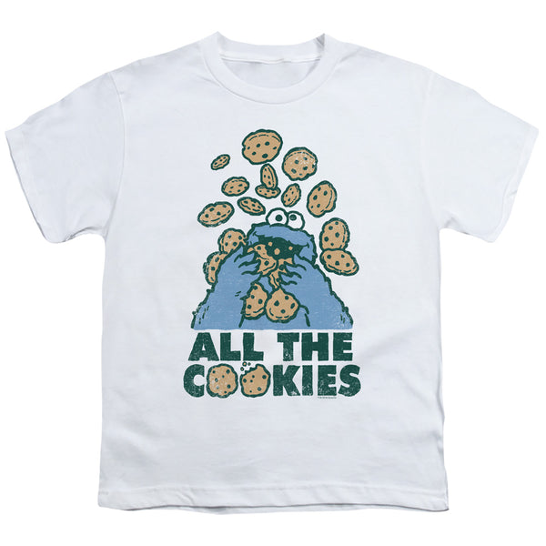 Sesame Street - All The Cookies Youth Short Sleeve
