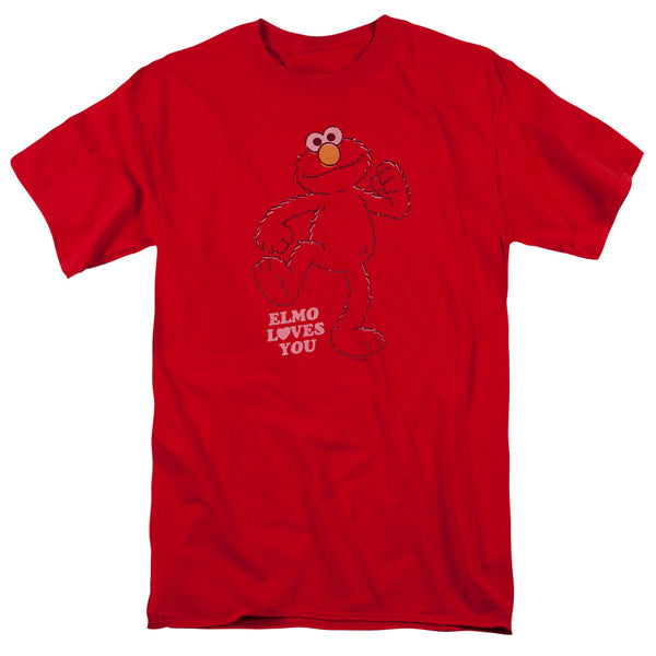 Sesame Street - Elmo Loves You Adult Regular Fit Short Sleeve