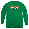 Sesame Street - Oscar The Grouch Face Adult Long Sleeve