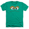 Sesame Street - Oscar The Grouch Face Adult Regular Fit Heather Short Sleeve