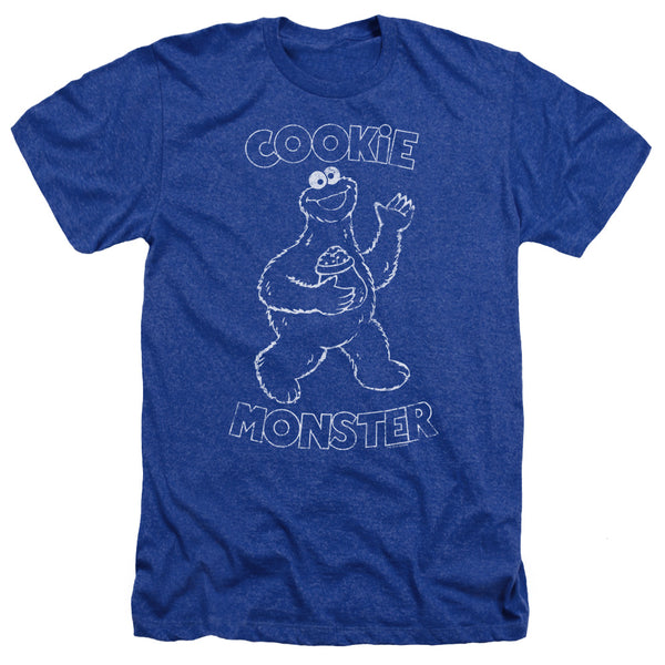 Sesame Street - Simple Cookie Adult Regular Fit Heather Short Sleeve