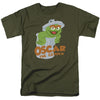 Sesame Street - Flat Oscar Adult Regular Fit Short Sleeve