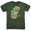 Sesame Street - Flat Oscar Adult Regular Fit Heather Short Sleeve